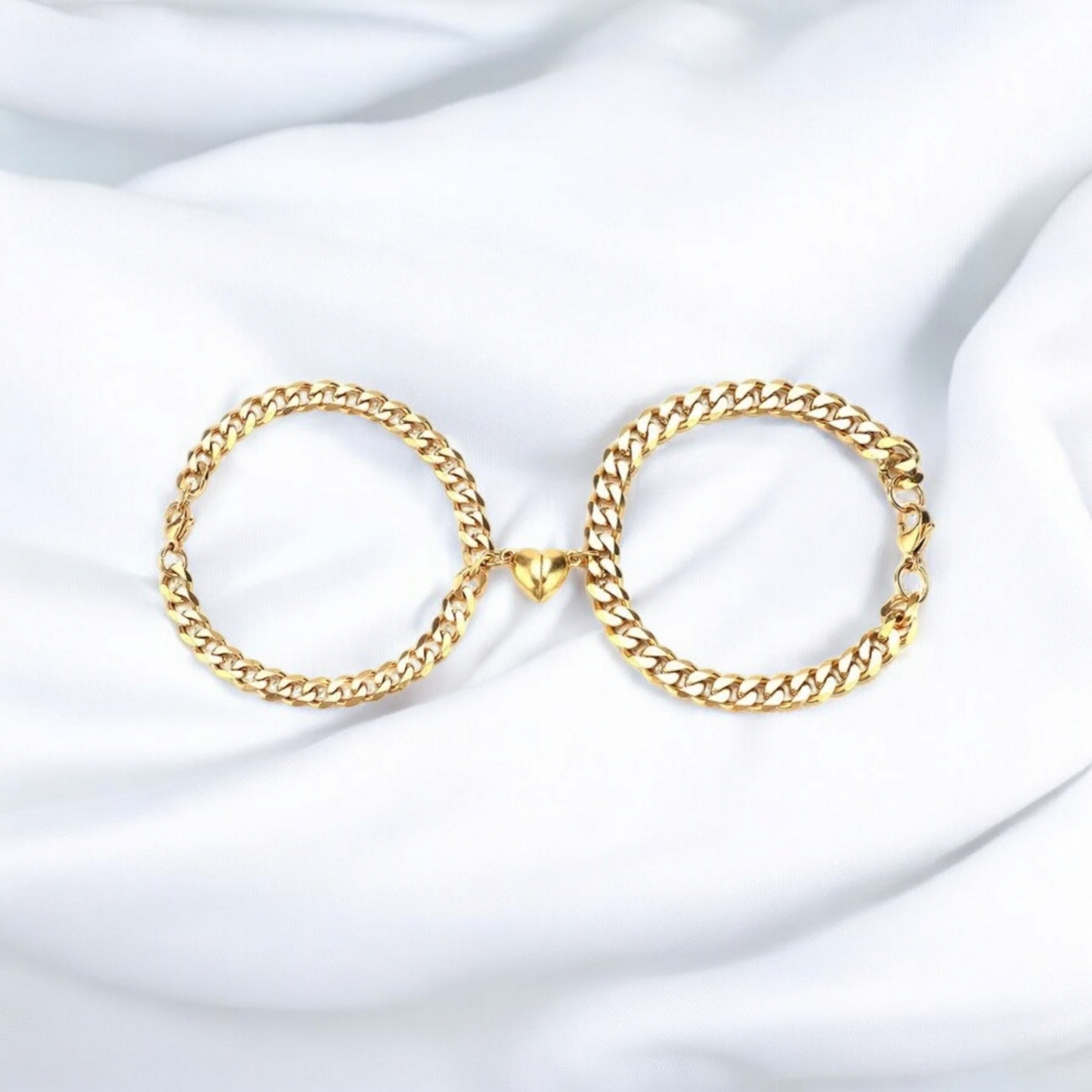 Magnetic Heart Bracelet Set
