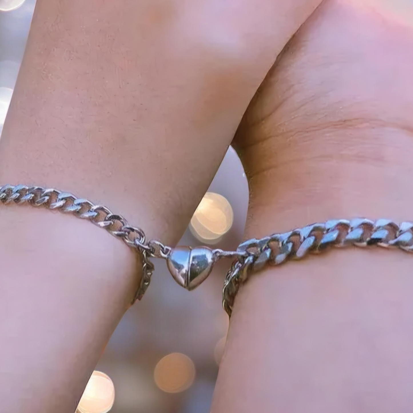 Magnetic Heart Bracelet Set
