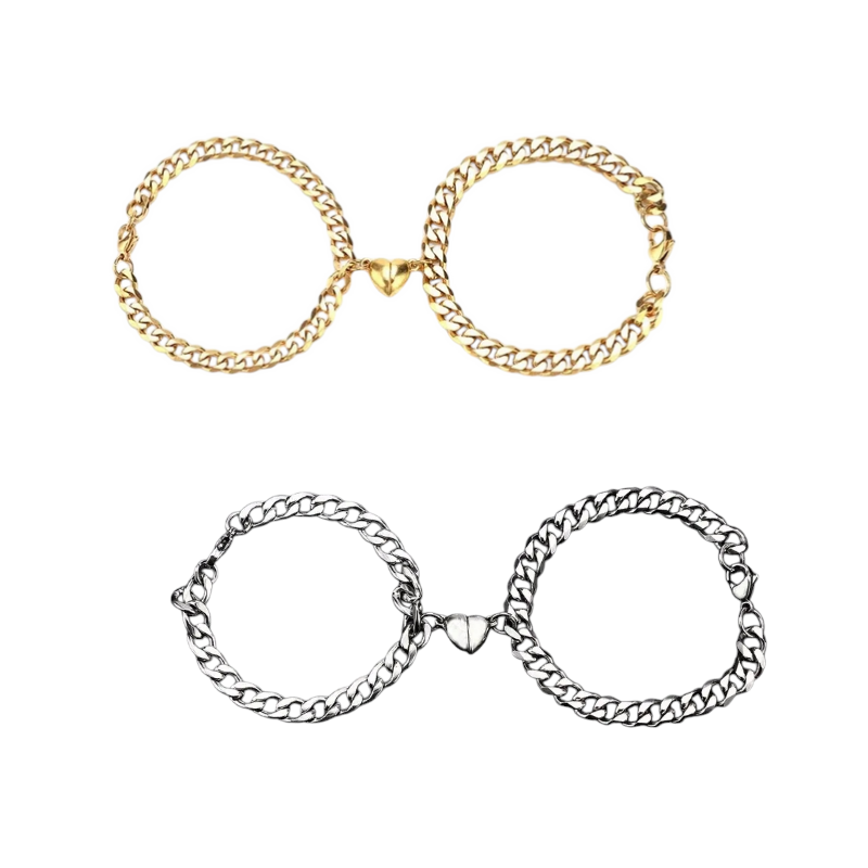 Magnetic Heart Bracelet Set