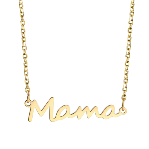 Mama Script Necklace